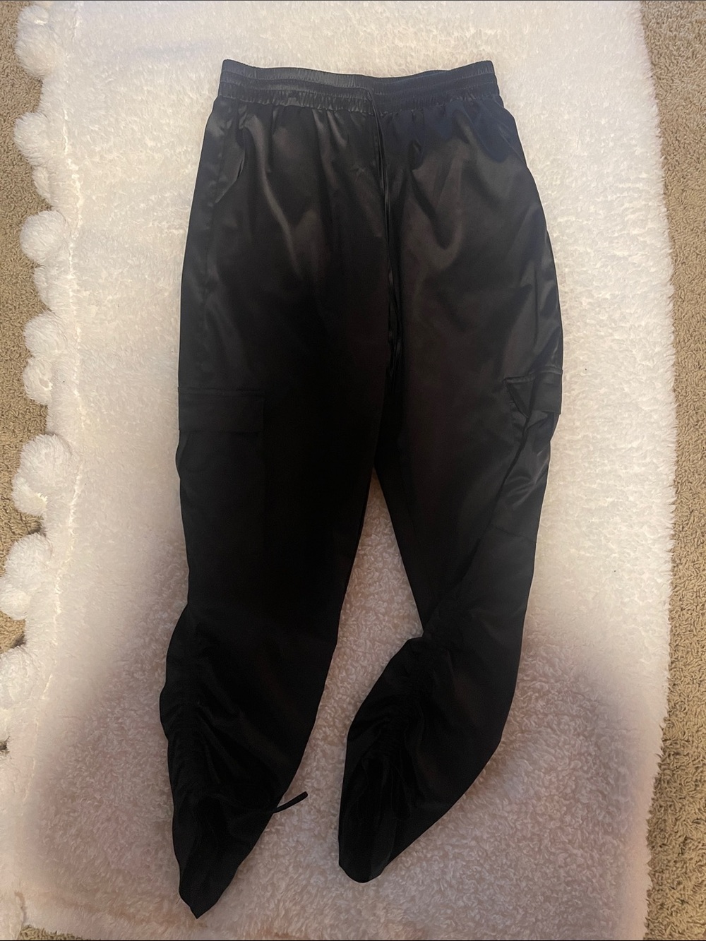 Black Cargo Jogger Pants